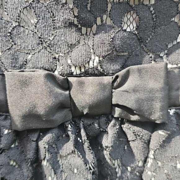 babyGap Girl Sz 5 Black Lace Like Material Over Light Fabric Bubble Dress w/Bow - Picture 6 of 15